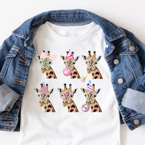 Party Animal Birthday Shirt Party Animal Shirt Bubblegum Animals Zoo Birthday TShirt Kids Birthday Shirt Safari Birthday T-Shirt Giraffe
