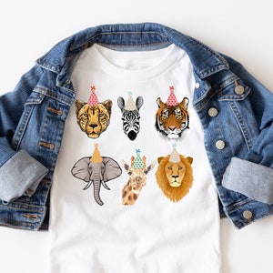 Party Animal Shirt Party Animal Birthday Shirt Jungle Birthday Shirt Zoo Birthday T-Shirt Animal Theme Party Safari Petting Zoo Birthday