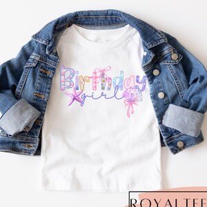 Coquette Mermaid Birthday Shirt Mermaid Birthday Girl Birthday Mermaid TShirt Under the Sea Oneder The Sea Mermaid Bash Whimsical Mermaid