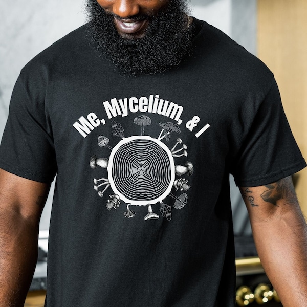 Mushroom T-Shirt Mycelium Mushroom Aesthetic Cottagecore Tee Mycology Botanical Shirt Gift for Mycologist Gift for Him Fungi Shirt Forager