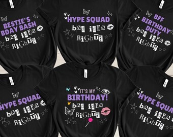 Olivia Birthday Party Shirt Bad Idea Theme Birthday Teen Music Party Teen Birthday Girls Teen Birthday Hype Crew Shirt Teen Birthday Girl