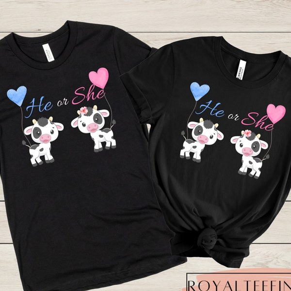 Baby Cow Gender Reveal Shirt Cow Baby Shower Shirt Farm Animal Gender Reveal T-Shirt Holy Cow Gender Reveal Shirt Holy Cow Gender Keeper