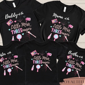 Threenager Birthday Spa Party Birthday Shirt Makeup Birthday TShirt Spa Theme Birthday Girl Makeup Birthday T-Shirt Teen Girl Birthday