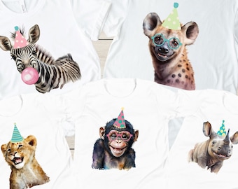 Party Animal Birthday Shirt Party Animal Shirt Bubblegum Animals Zoo Birthday TShirt Kids Birthday Shirt Safari Birthday T-Shirt Any Age