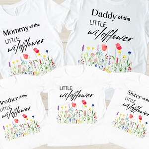 Wildflower Birthday Shirts Boho Birthday T-Shirts Birthday Flowers TShirt Wildflower Kids Birthday Shirts Matching Family Toddler Birthday