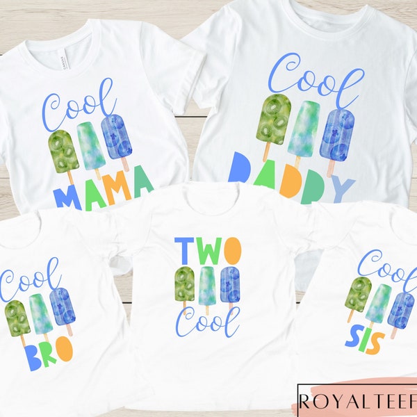 Popsicle Birthday Shirt Two Cool Shirt Ice Cream Party Ice Cream Birthday Summer Birthday TShirt Ice Cream Pop Birthday T-Shirt Girls Outfit