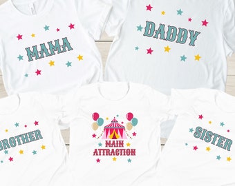 Carnival Birthday Shirt Circus Birthday TShirt Carnival Staff Main Attraction Ring Leader Circus Party TShirts Carnival Kids Birthday Shirts