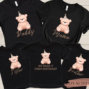 Teddy Bear Birthday Shirt Beary First Birthday T-Shirt Teddy Birthday TShirt First Birthday Boys First Birthday Girls First Birthday Boho