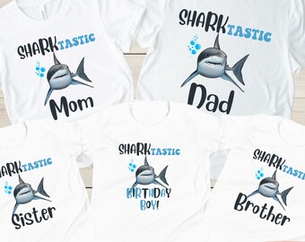 Shark Birthday Shirt Sharktastic Birthday TShirt Shark Party Family Shark Birthday T-Shirt Birthday Boy Shark Shirt Birthday Shark Shirt Boy