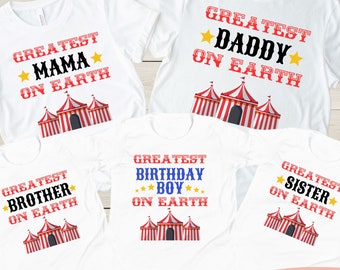 Carnival Birthday Shirt Circus Birthday TShirt Circus Party Circus Birthday Outfit Boy Birthday Circus Matching Family Birthday Shirt Circus