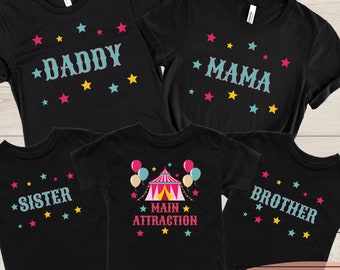 Carnival Birthday Shirt Circus Birthday TShirt Carnival Staff Main Attraction Ring Leader Circus Party TShirts Carnival Kids Birthday Shirts