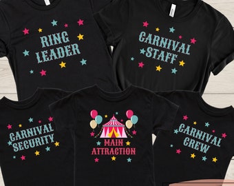 Carnival Birthday Shirt Circus Birthday TShirt Carnival Staff Main Attraction Ring Leader Circus Party TShirts Carnival Kids Birthday Shirts