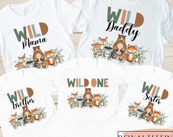 Woodland Birthday Shirt First Birthday TShirt Woodland Animal Birthday Boho Wild One Birthday T-Shirt Forest Animal Birthday Wild One Shirt