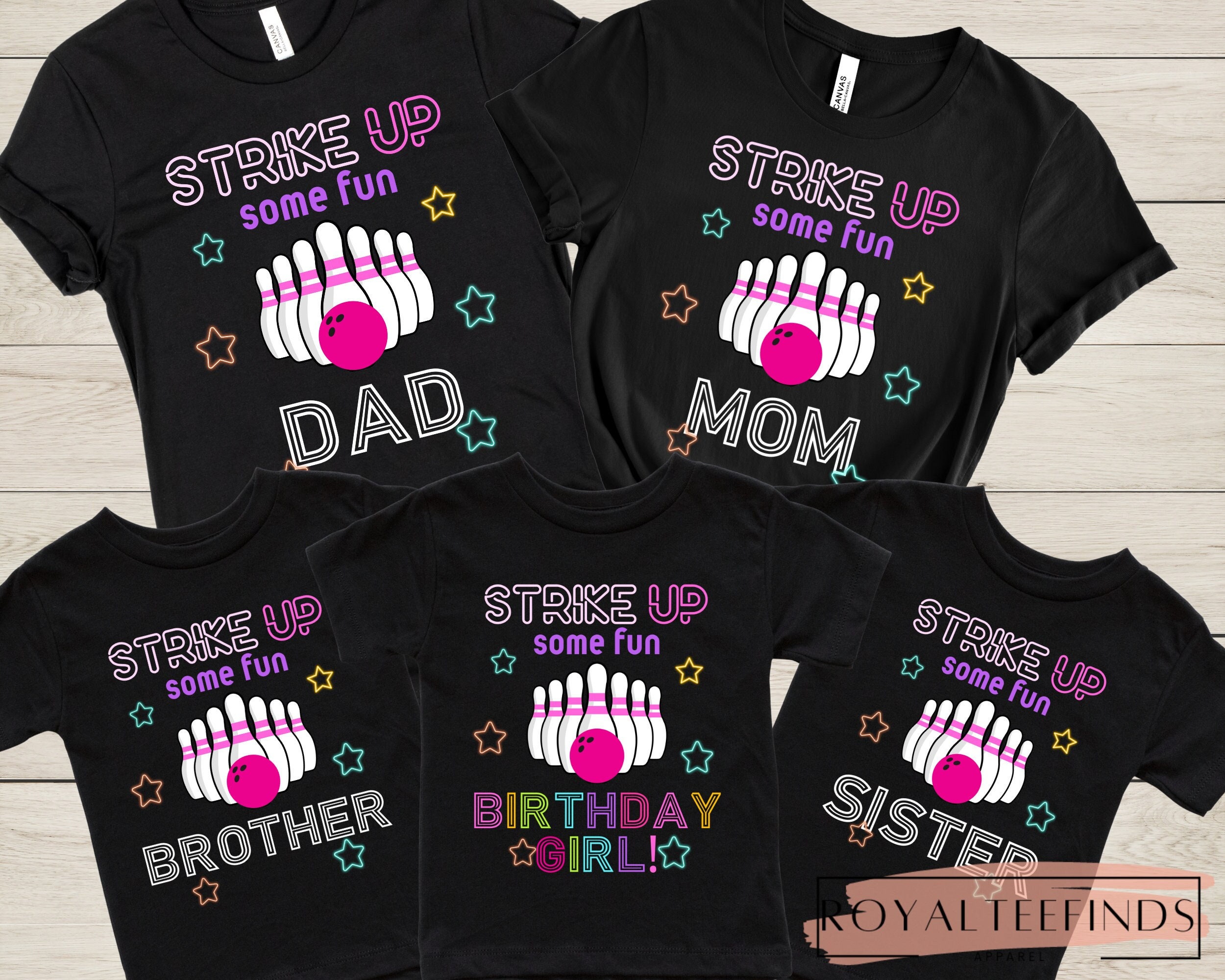 T-shirt Femme The Strike Force - Motif Sac De Bowling Et épingle - 100% Coton, Taille Du S Au 3X - Neuf Sans étiquettes