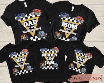 Monster Truck Birthday Shirt Truck Birthday T-Shirt Monster Truck Boys Birthday TShirt Personalized Monster Truck Birthday Shirt Boys Truck