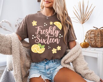 16th Birthday, Teenage Girl Gifts, Sweet Sixteen Gifts, Sweet 16 Gift Girl, Sweet 16 Favors, Sweet Sixteen, 16th Birthday Gift, Lemon Shirt