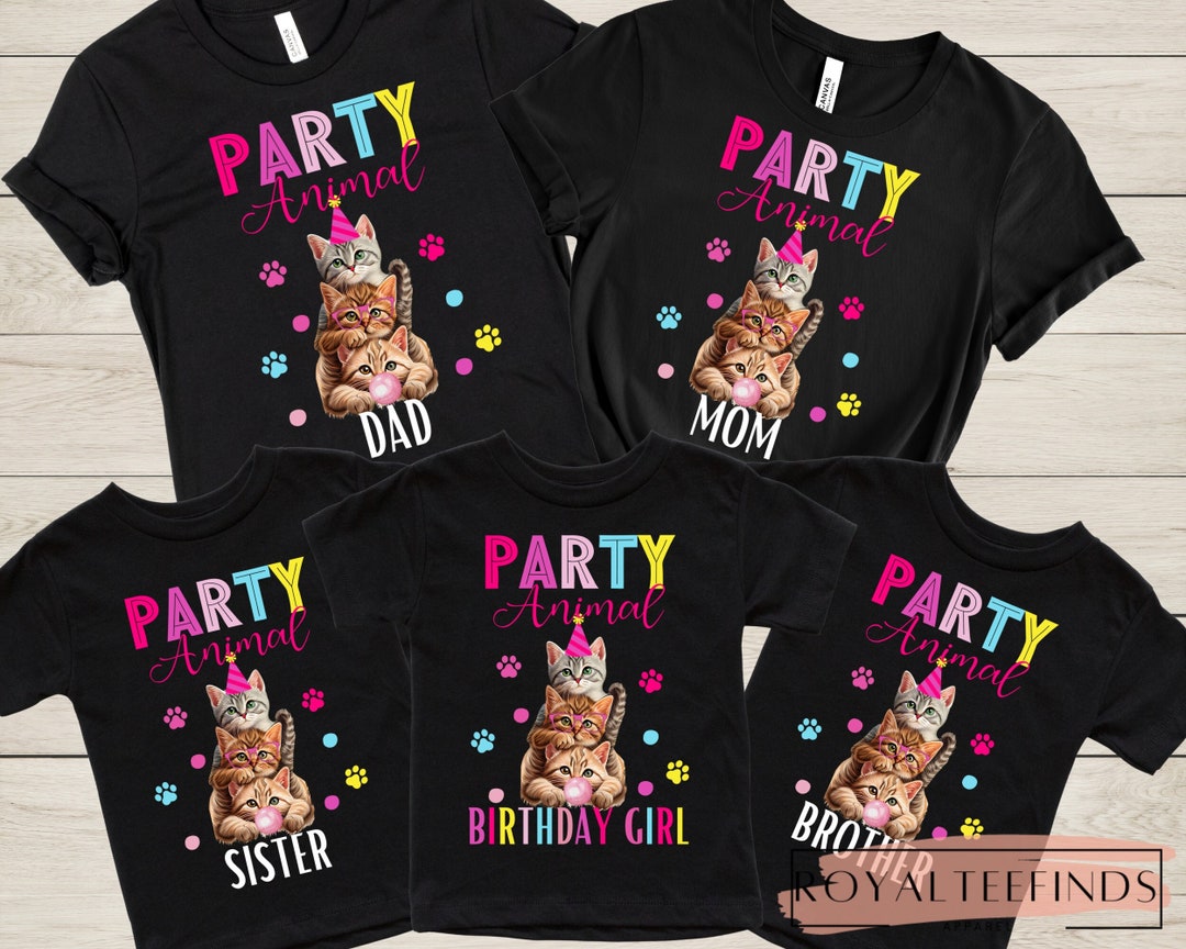 Cat Birthday Shirt Kitten Birthday Tshirt Cute Cat Birthday Tshirt Cat