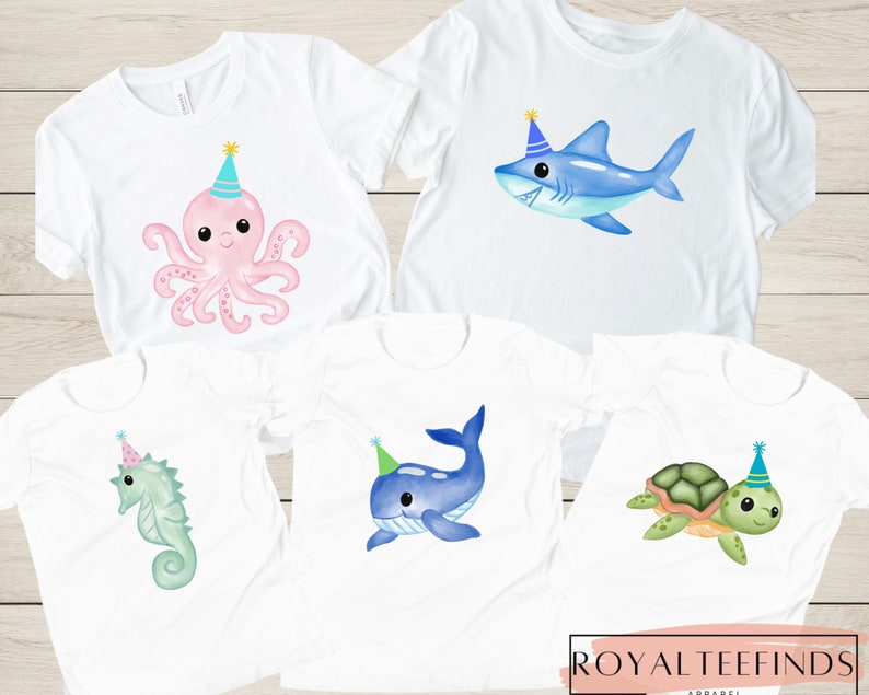 Under the sea matching family birthday shirt