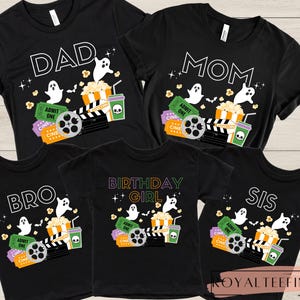 Movie Night Birthday Shirt Movie Night Shirt Halloween Movie Night Movie Birthday Shirt Movie Theme Birthday Shirt Halloween Birthday Girl