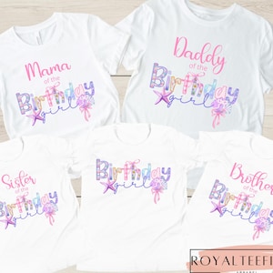 Coquette Mermaid Birthday Shirt Mermaid Birthday Girl Birthday Mermaid TShirt Under the Sea Oneder The Sea Mermaid Bash Whimsical Mermaid