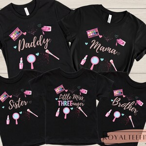 Threenager Birthday Spa Party Birthday Shirt Makeup Birthday TShirt Spa Theme Birthday Girl Makeup Birthday T-Shirt Teen Girl Birthday
