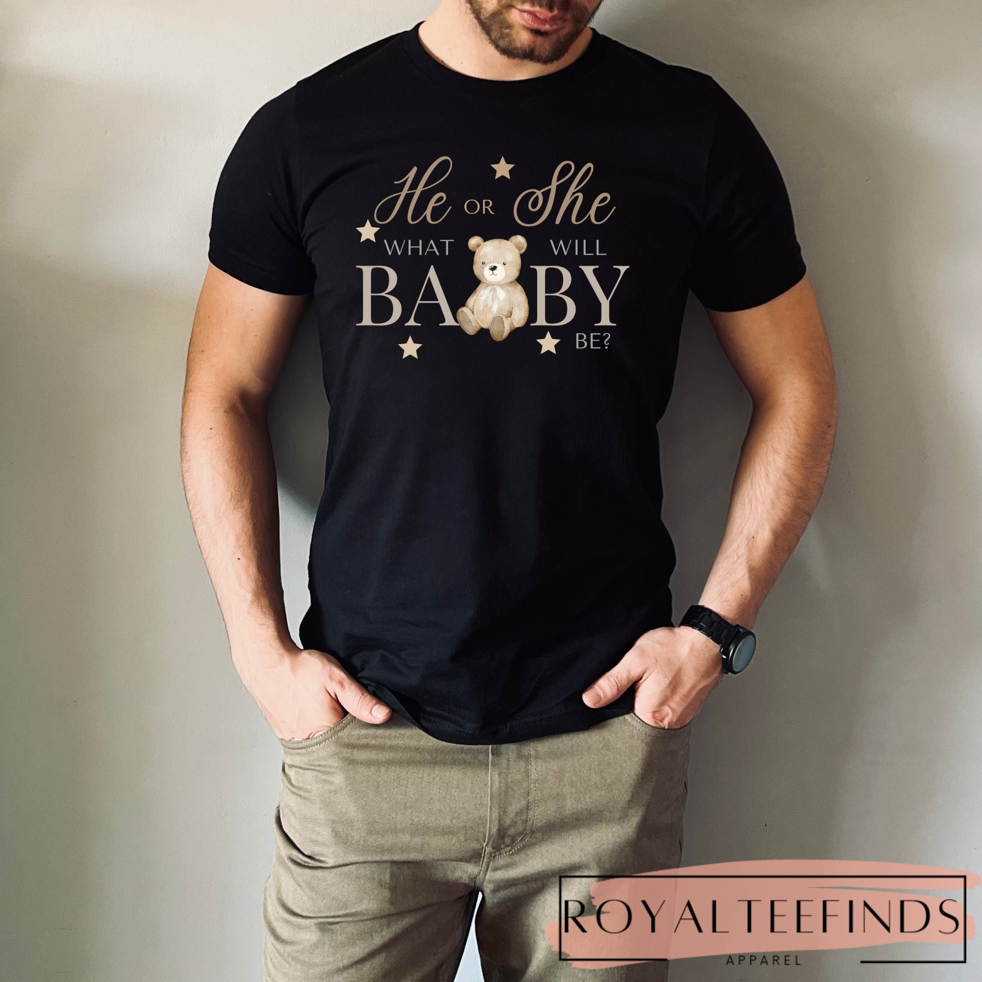 He or She Gender Reveal Shirt Teddy Bear Gender Reveal Tshirt - Etsy