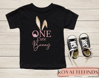 Bunny Birthday Shirt First Birthday Pink Floral Spring Rabbit Birthday Bunny Birthday Shirt Easter Birthday First Birthday Shirt Some Bunny