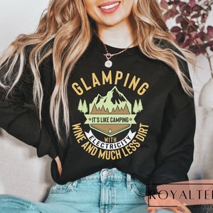 Women&#39;s Camping Sweater, Glamping Sweater, Glamping Trip, Outdoor Sweater, Wilderness Sweater, Camping Vacation, Camping Sweater