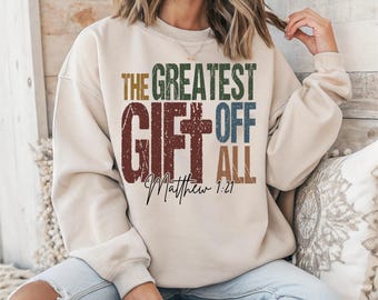 Christian Christmas Sweatshirt Christian Sweatshirt Jesus Sweatshirt Christian Sweatshirt Jesus Sweatshirt Christian Crewneck Church Gift