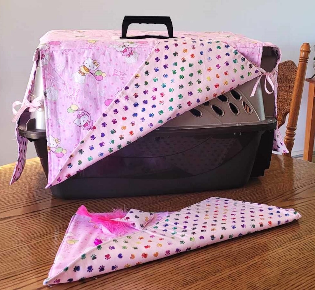 Hello Kitty Reversible Cat Carrier Cover. Pet Travel Crate Etsy