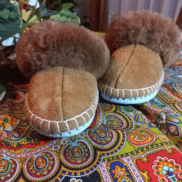 Handmade  slippers  sheep  by Polish highlanders