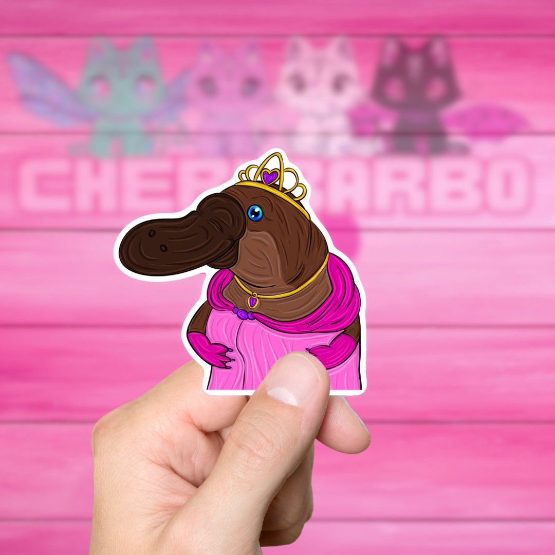 Patty Roma Sticker Patty the Princess Platypus Sticker, Quirky Gifts for Royalty, for ...