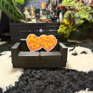I Love Cheese Sticker: Funny Candy Heart Vinyl Decal
