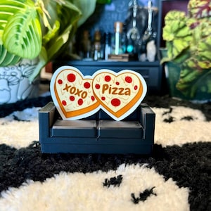 Pizza Sticker: I Love Pizza Candy Heart Vinyl Decal
