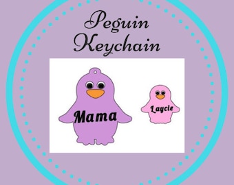 Llavero personalizado de Mamá Pingüino, Mini Osos Familiares, Regalo para Mamá
