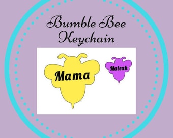 Llavero de abejorro mamá, nombres familiares personalizados, regalo para mamá