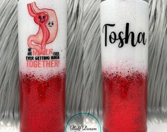 Personalized Bariatric Glitter Tumbler, RNY Gastric Bypass Gift