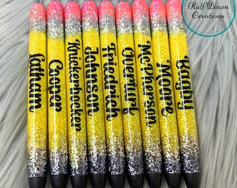 Bolígrafo con purpurina personalizado, regalo para profesores, bolígrafo de gel Inkjoy personalizado