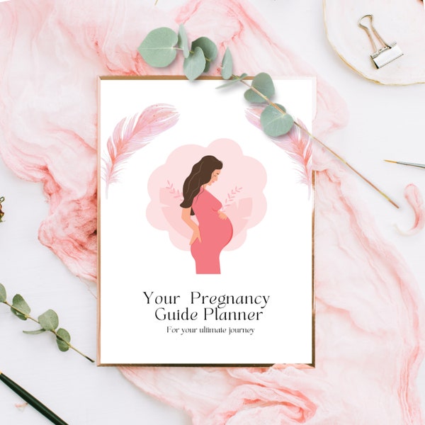 Printable Pregnancy Planner Guide - 59 Pages | Expecting | Pregnancy Journal, Planner | Pregnancy Guide