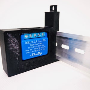 DIN rail mount compatible with Shelly mini Plus 1 & Gen 3 | Mount | DIN Rail - not an original part