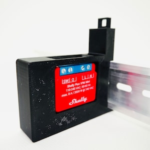 DIN rail mount compatible with Shelly Plus 1 PM mini | Adapter | DIN Rail Bracket – Not an original part