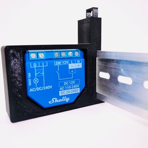 DIN rail mount compatible with Shelly Plus 1 and Gen 3 | Adapter | DIN Rail Bracket – Not an original part