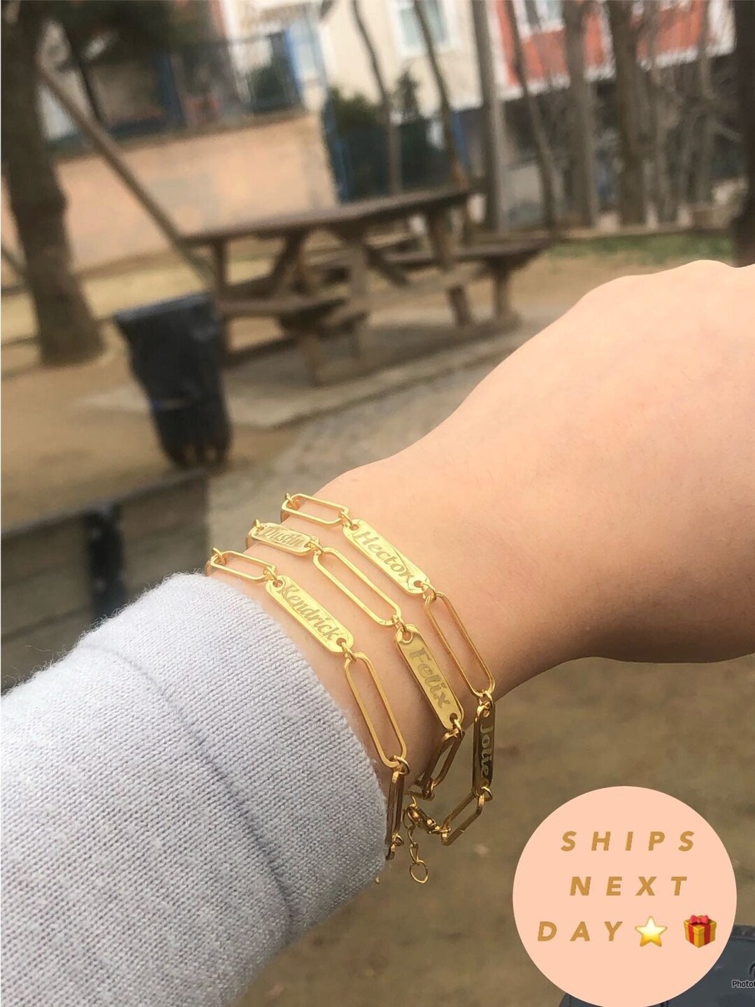 Paperclip Name Bracelet Friendship for Best Friend Birthday Etsy