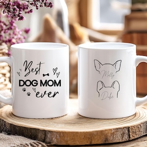 Best Dog Mom Ever Personalized with Dog Breed and Dog Name Mug Mother&#39;s Day Dog Mom Gift Dog Mama Thoughtful Gift Custom Dog Mom Gift