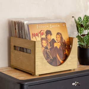 Record Storage Box, Album Crate, Record Flip Rack, Minimalist Design, Records Display, Vinyl Record Box