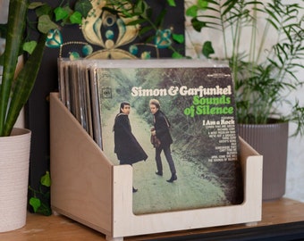 Handmade Baltic Birch Vinyl Record Storage Box: Rustic Album Holder
