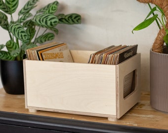 7 inch record flip rack storage box, Single 7 inch Vinyl Box Display, 45 Record Display, Small Record Stand, Records, Record Storage Crate