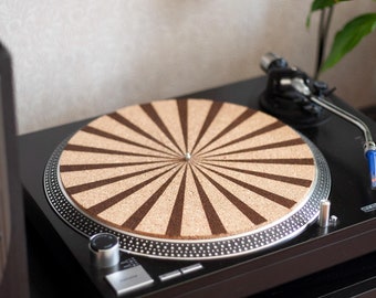Sunburst Cork Plattenspieler Slipmat: Antistatische Schallplattenplatte (32 cm)