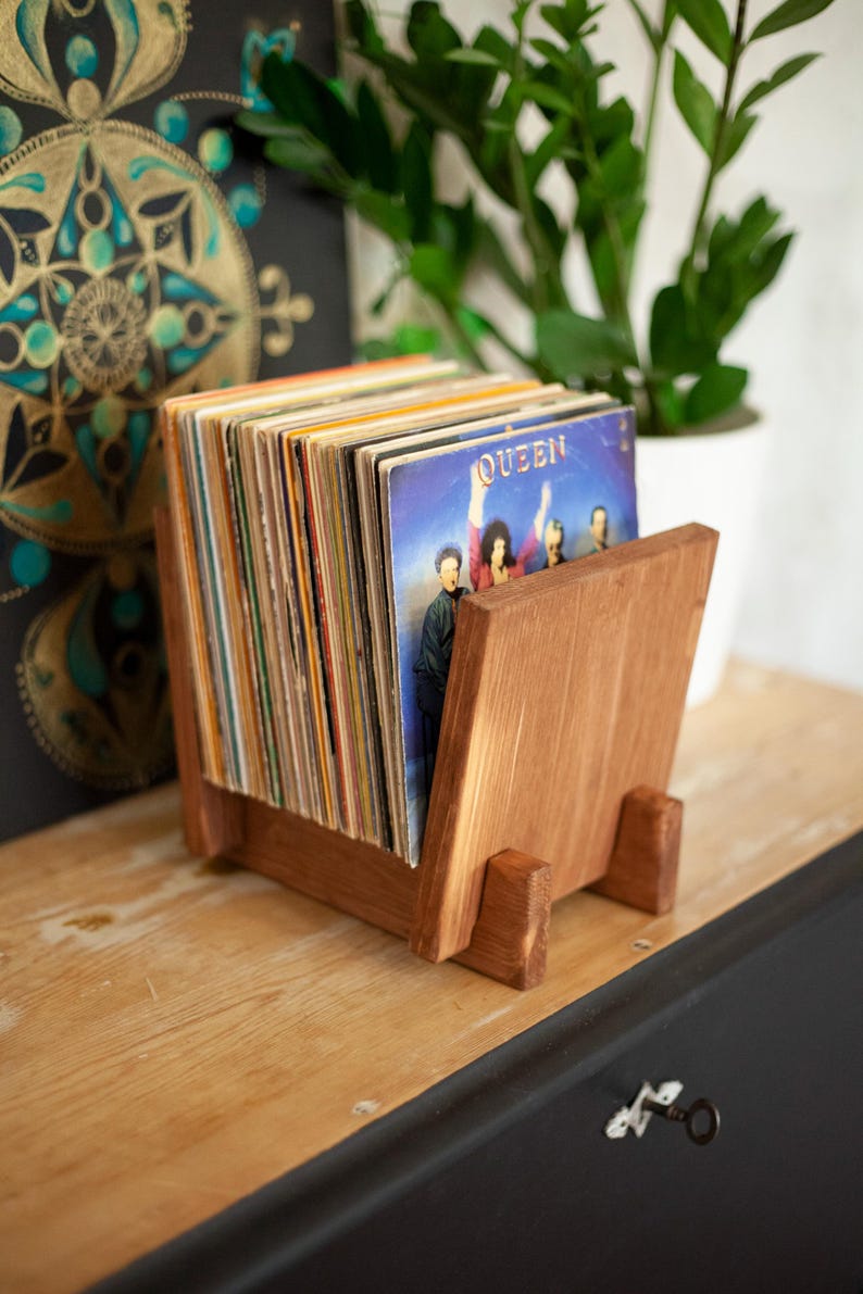 Handmade Wooden 7 Inch Vinyl Record Storage Stand - Etsy