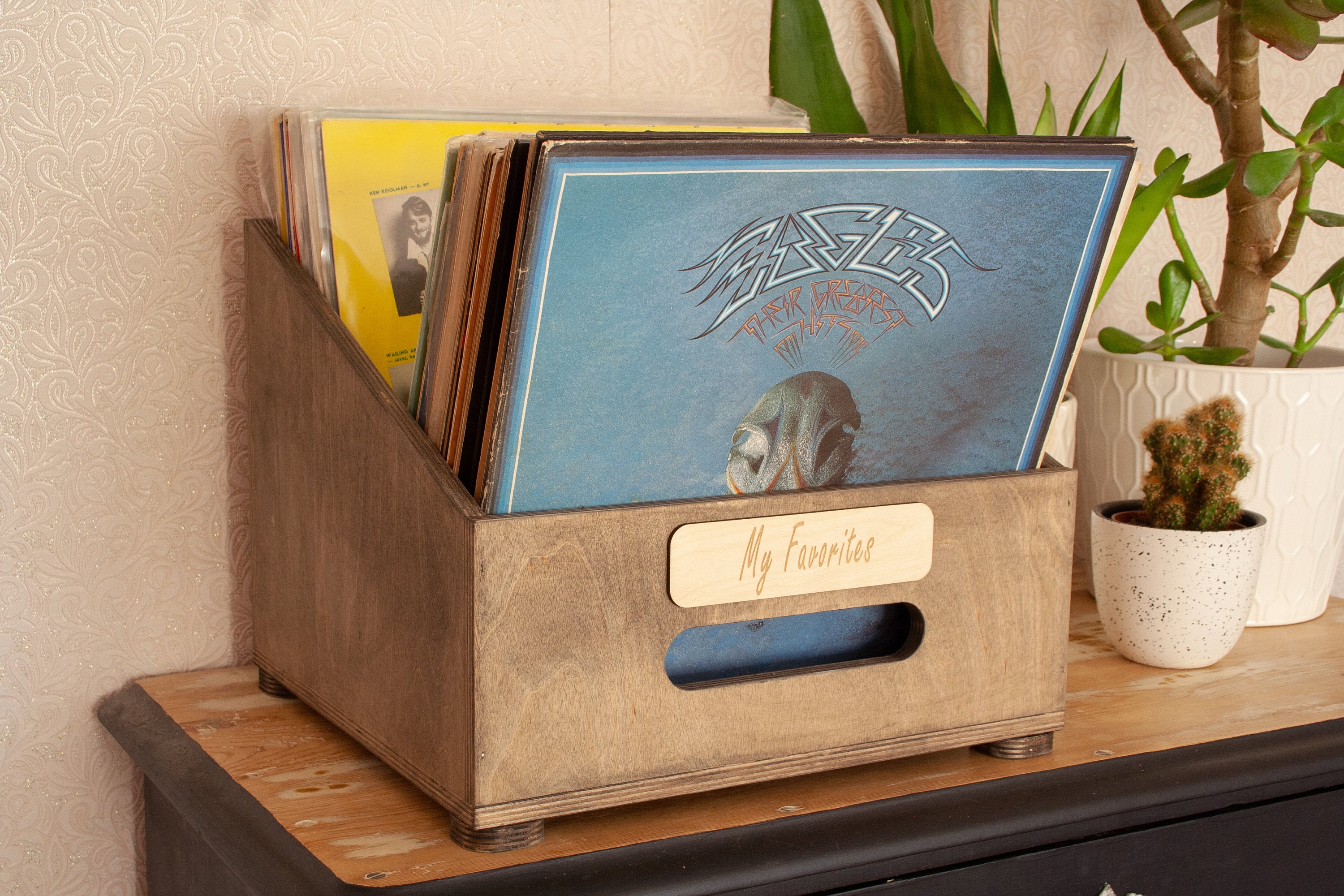 Personalized Vinyl Record Box Handmade Record Storage Record Etsy